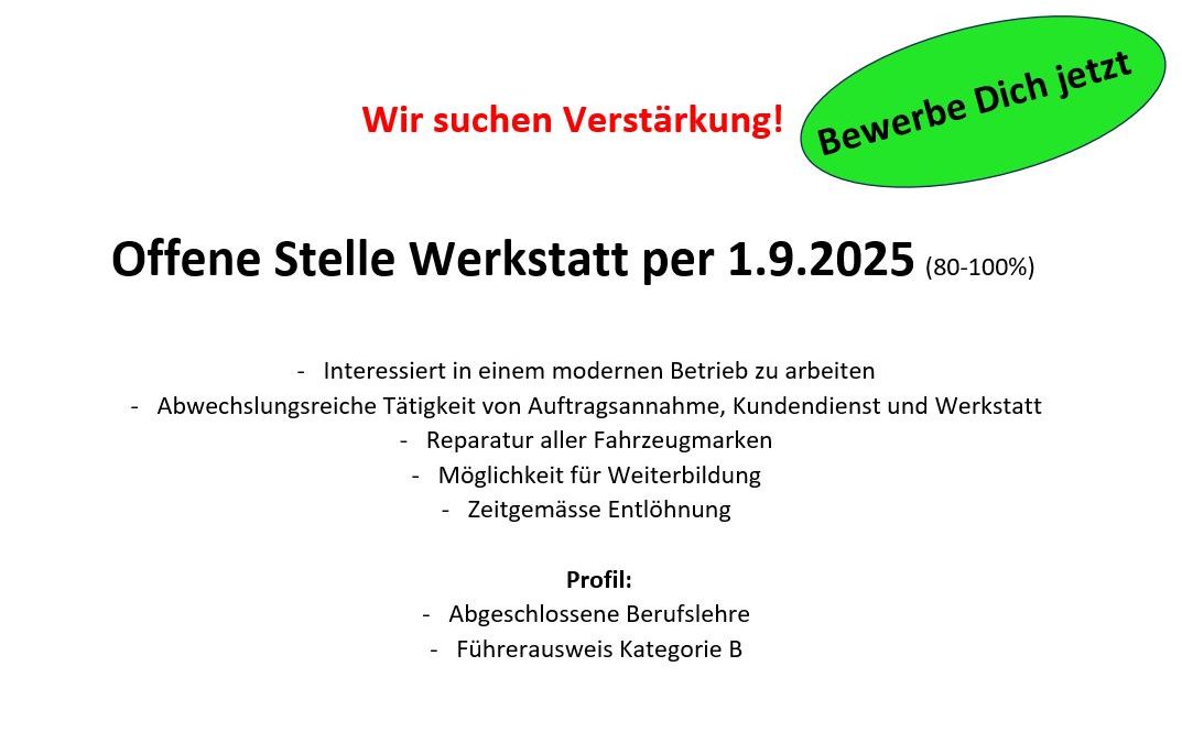 Handwerker gesucht